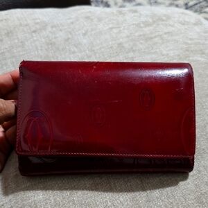 Cartier Patent Leather Red Happy Birthday Edition Wallet